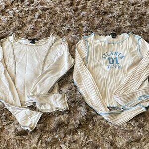 2 long sleeve Forever 21 shirts size 11/12